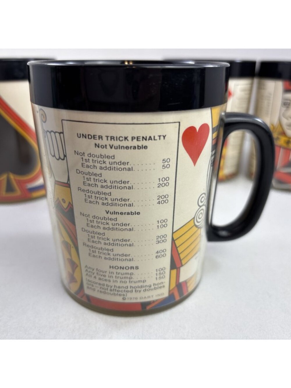 Thermo-serv Bridge Card Game Rules Cups 4 Ace King Queen Jack Plastic 1976 Vtg - Picture 3 of 6